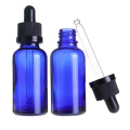 High Quality Dropper Stop 1oz Cobalt Blue Glass Dropper Bottles (30mL) with round Glass Droppers